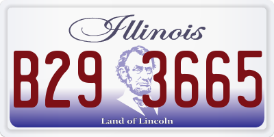 IL license plate B293665