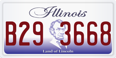 IL license plate B293668