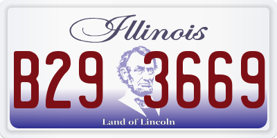 IL license plate B293669