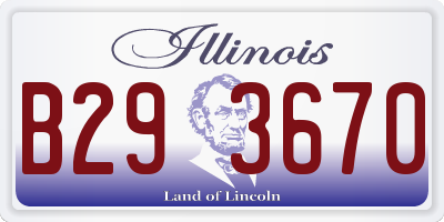 IL license plate B293670