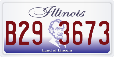 IL license plate B293673