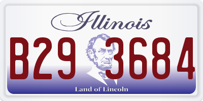 IL license plate B293684