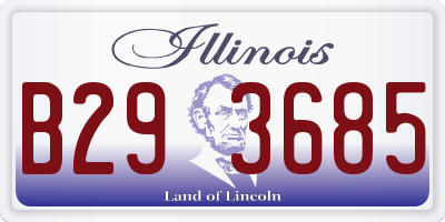 IL license plate B293685