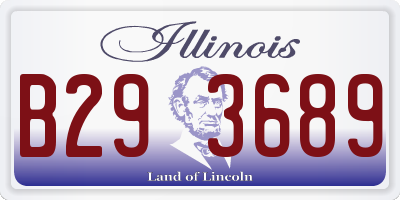 IL license plate B293689