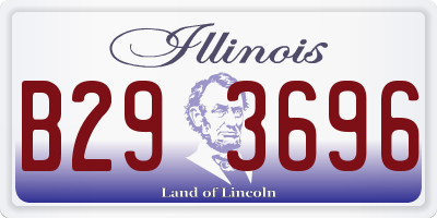 IL license plate B293696