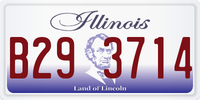 IL license plate B293714