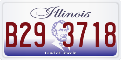 IL license plate B293718
