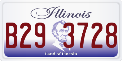 IL license plate B293728
