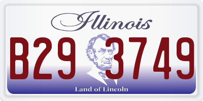 IL license plate B293749