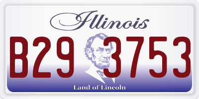 IL license plate B293753