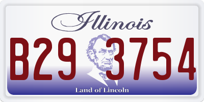IL license plate B293754