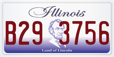 IL license plate B293756