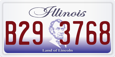 IL license plate B293768