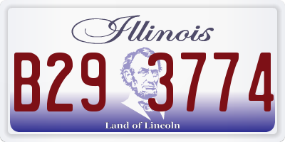IL license plate B293774
