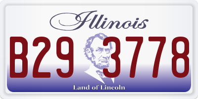 IL license plate B293778