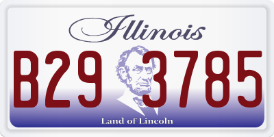 IL license plate B293785