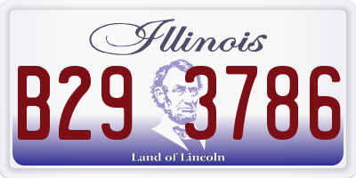IL license plate B293786
