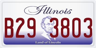IL license plate B293803
