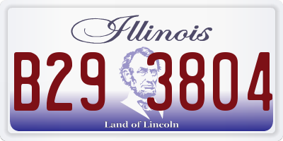 IL license plate B293804