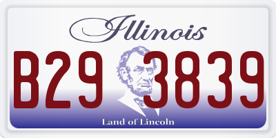 IL license plate B293839