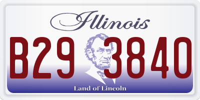 IL license plate B293840