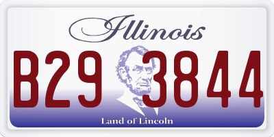 IL license plate B293844