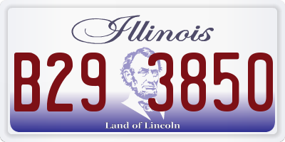 IL license plate B293850