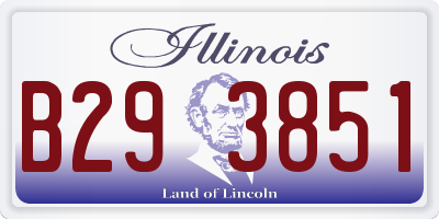 IL license plate B293851