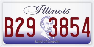 IL license plate B293854