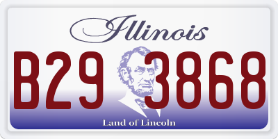IL license plate B293868