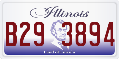 IL license plate B293894