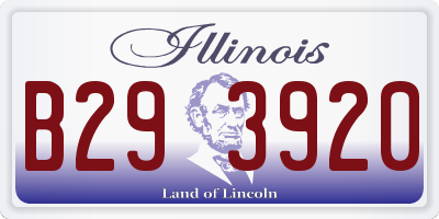 IL license plate B293920