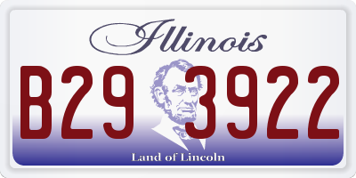 IL license plate B293922