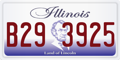 IL license plate B293925