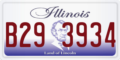 IL license plate B293934