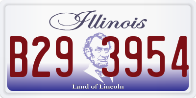 IL license plate B293954