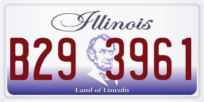 IL license plate B293961