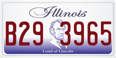 IL license plate B293965
