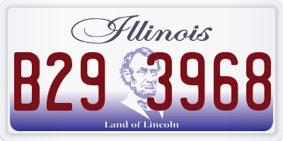 IL license plate B293968