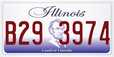 IL license plate B293974