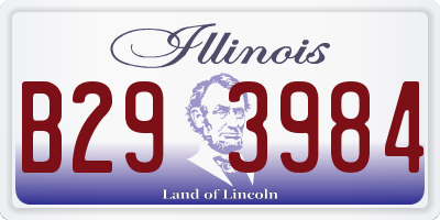 IL license plate B293984