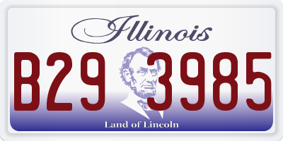 IL license plate B293985