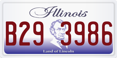 IL license plate B293986