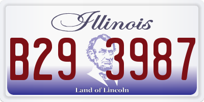IL license plate B293987