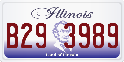 IL license plate B293989