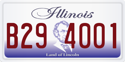 IL license plate B294001