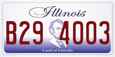 IL license plate B294003