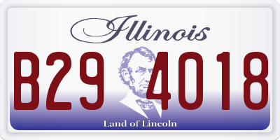 IL license plate B294018