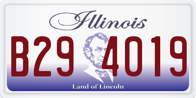 IL license plate B294019