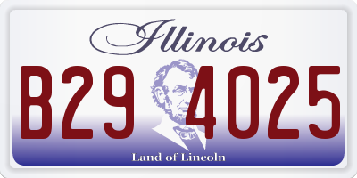 IL license plate B294025